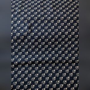 New Navy Blue & White Berry, ornament, or circles & Cross 3yd material, S2-N